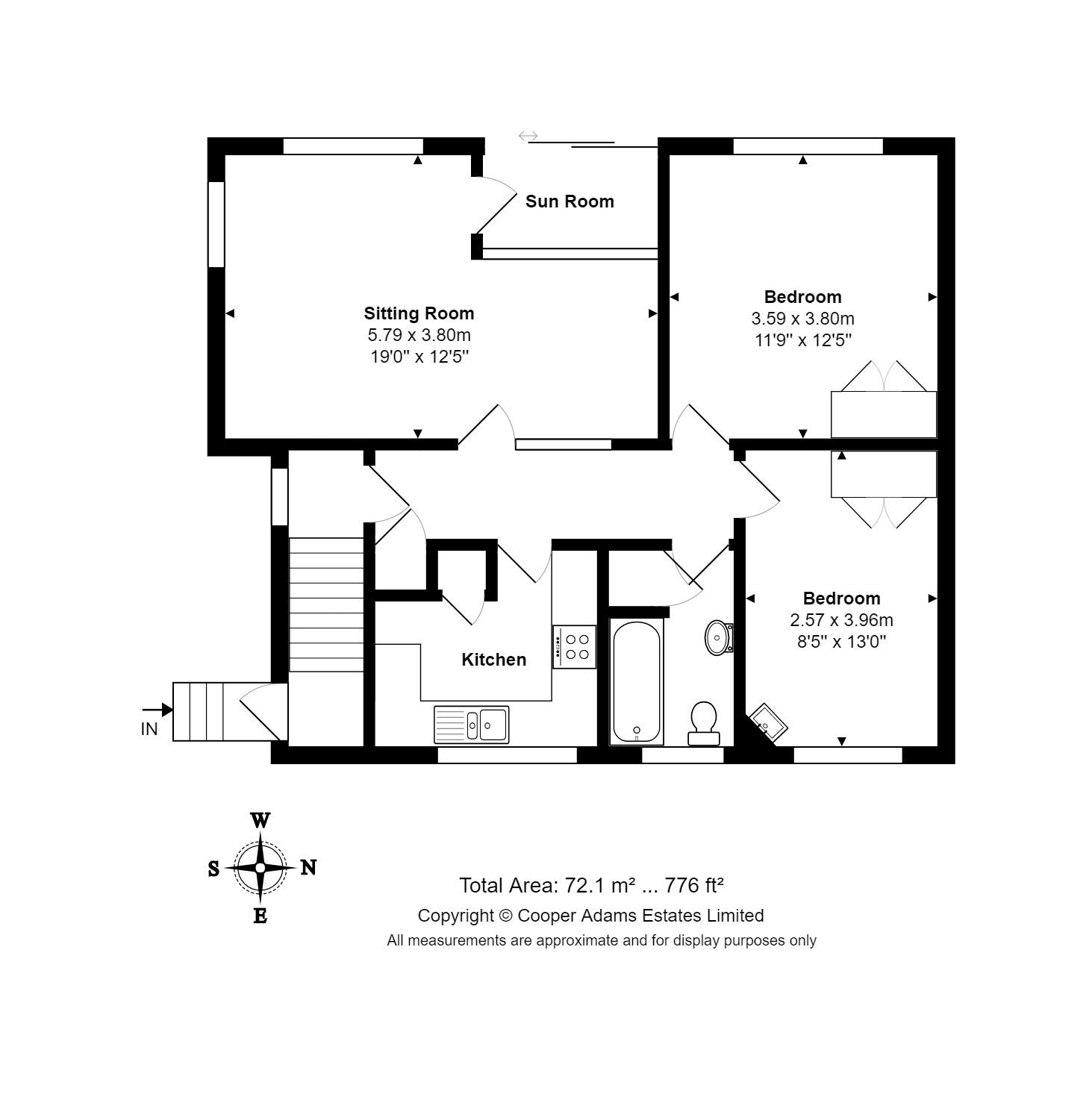 2 bed apartment to rent in Forbon Court 152a Sea Road, East Preston - Property Floorplan