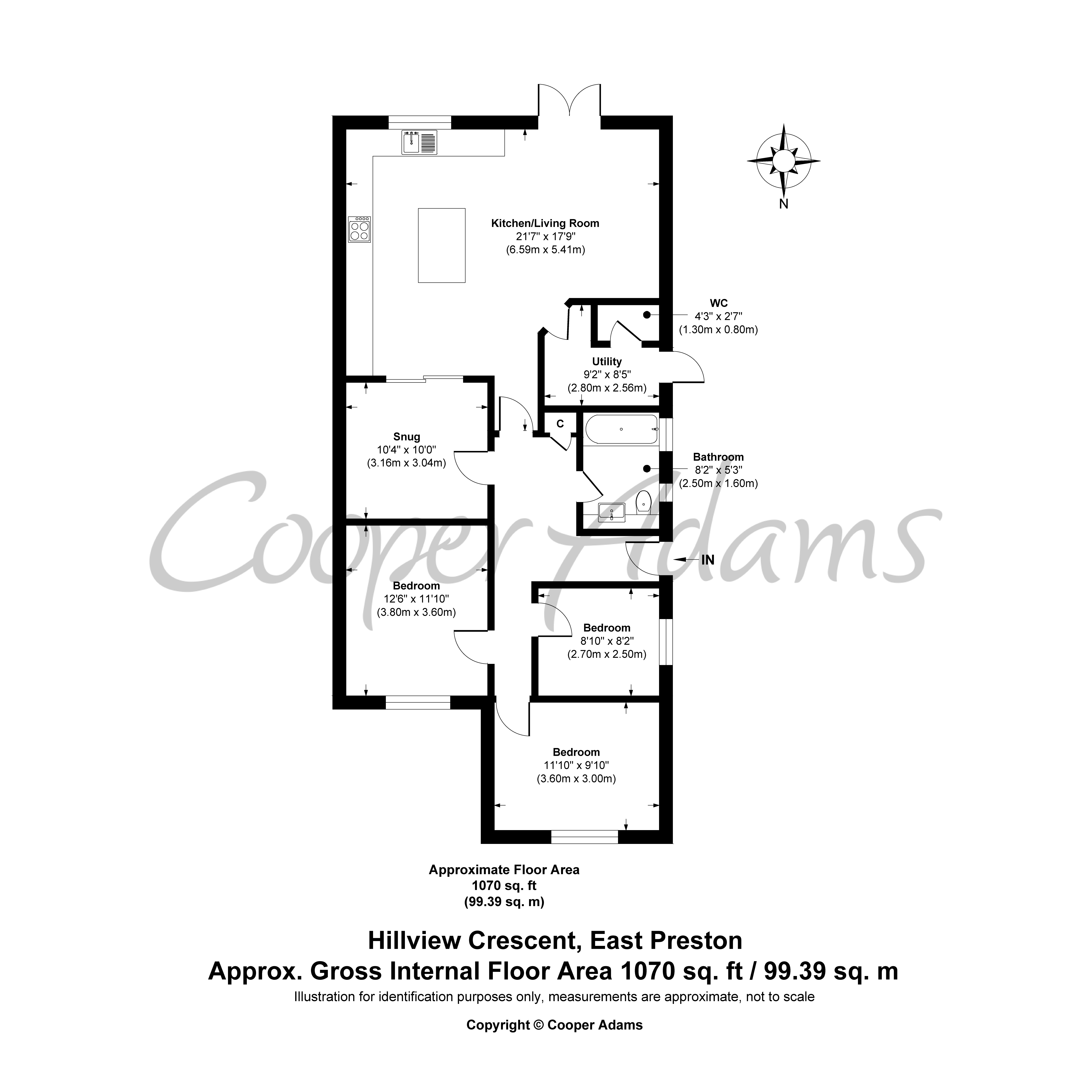 3 bed bungalow for sale in Hillview Crescent, East Preston - Property floorplan