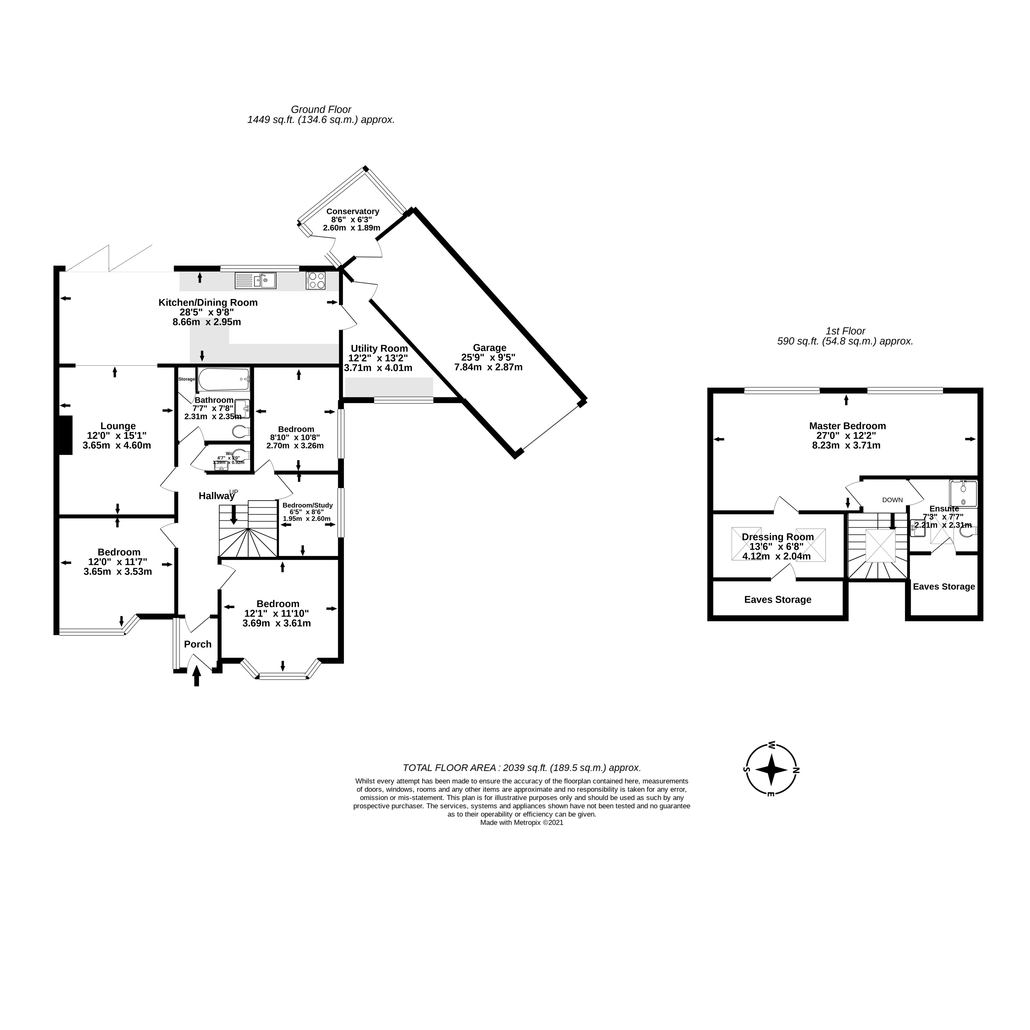 5 bed bungalow for sale in Normandy Lane, East Preston - Property floorplan