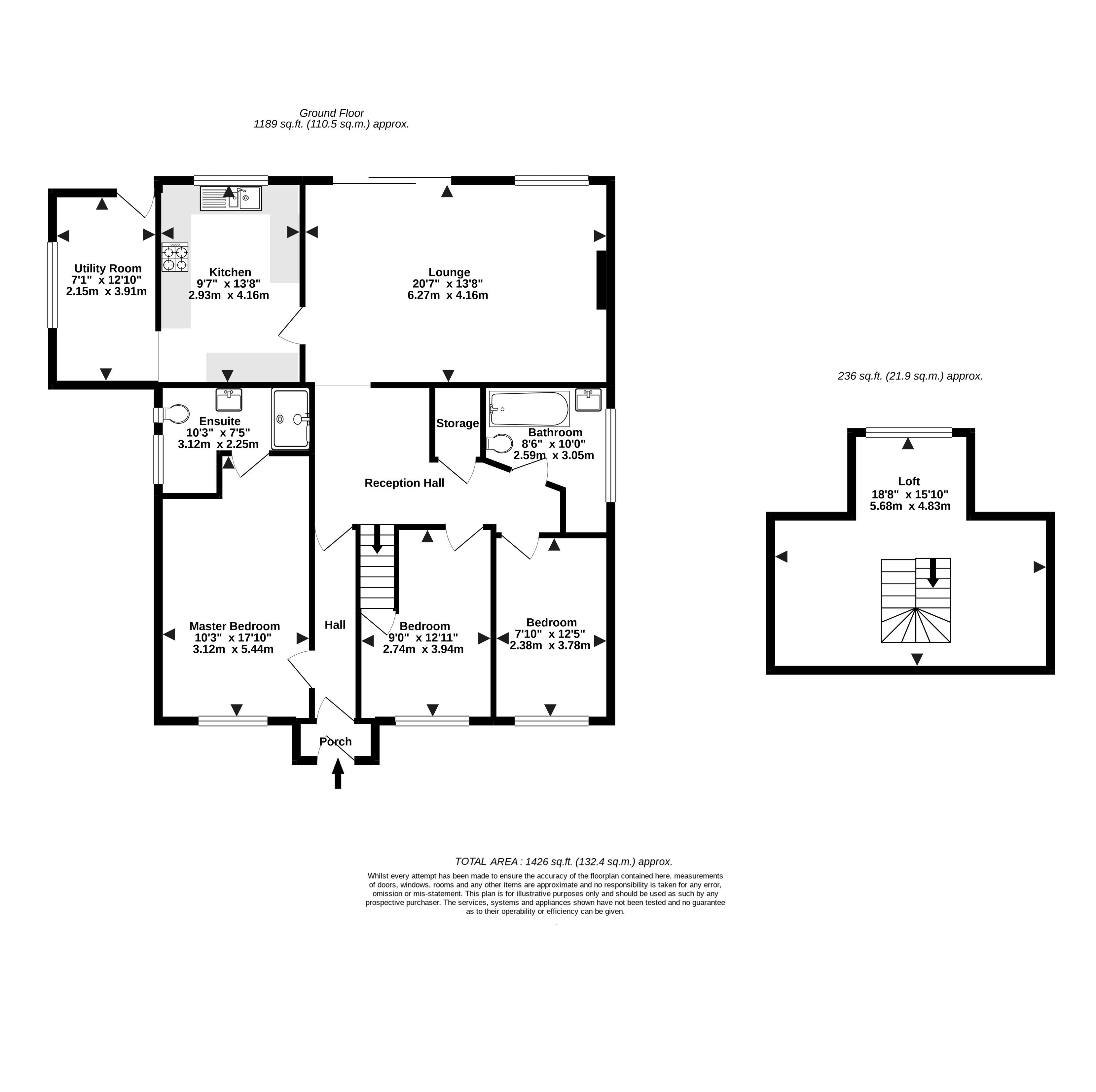 3 bed bungalow for sale in Little Paddocks, Ferring - Property floorplan