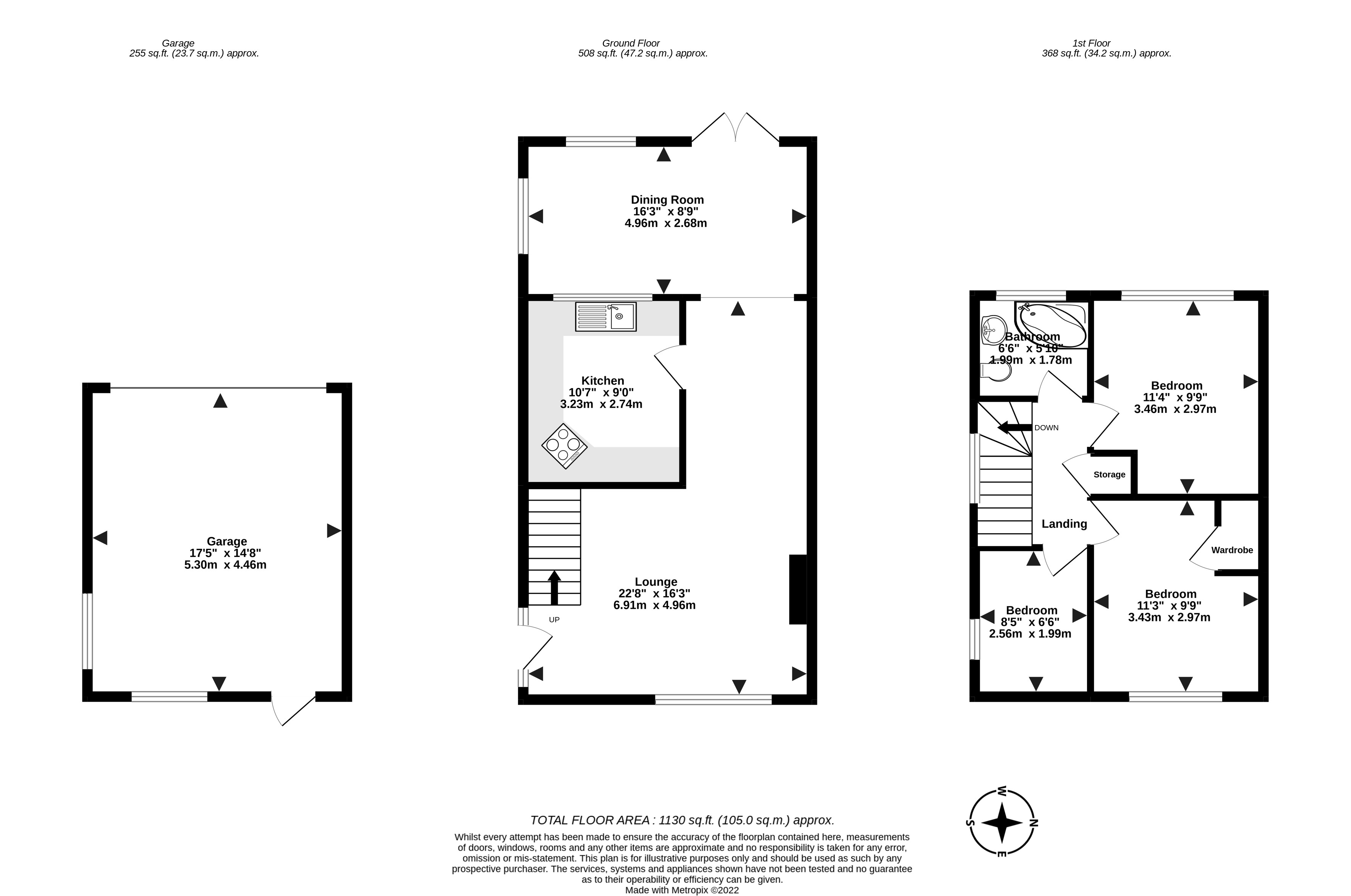 3 bed house for sale in Ambersham Crescent, East Preston - Property Floorplan