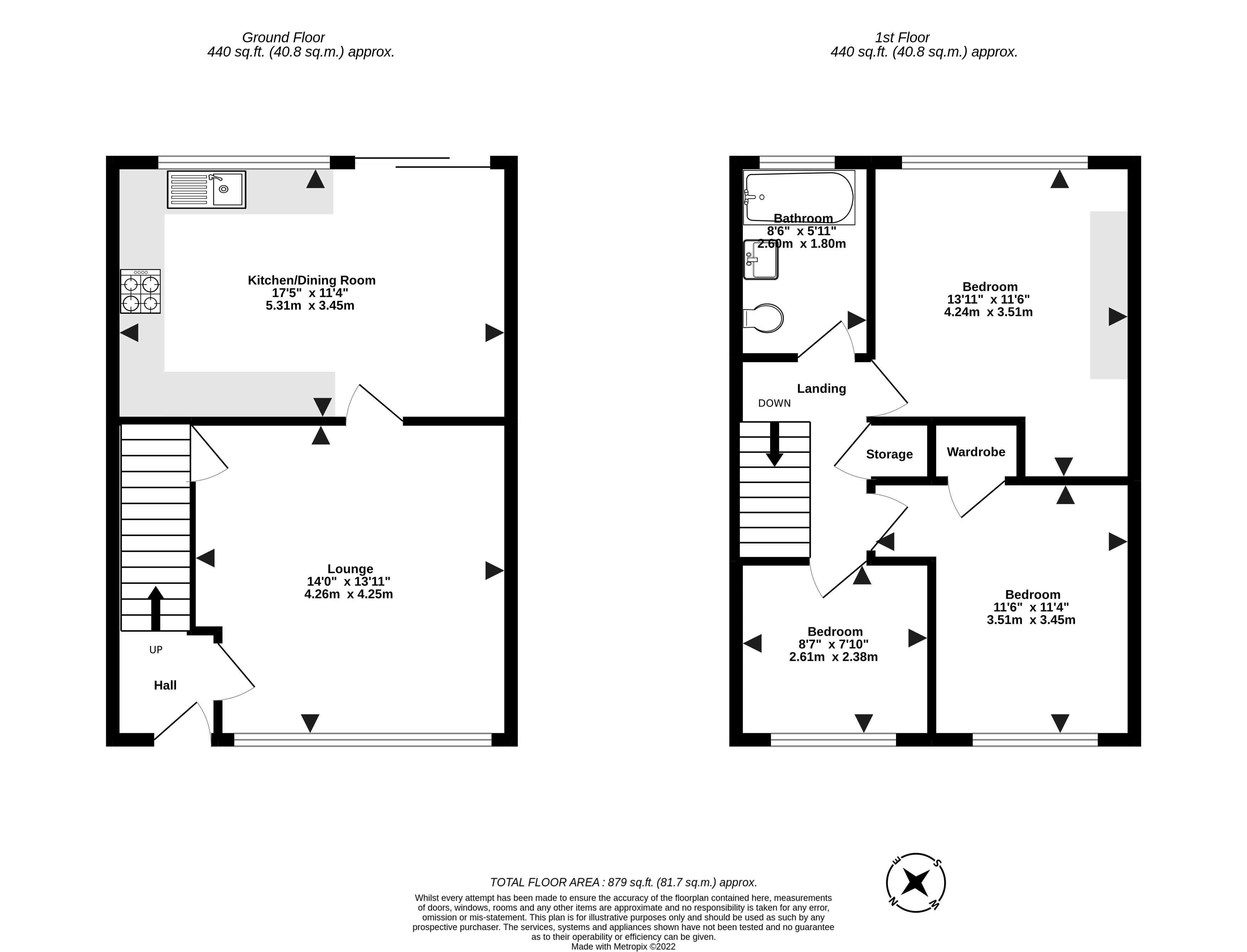 3 bed house for sale in Cotswold Way, East Preston - Property floorplan