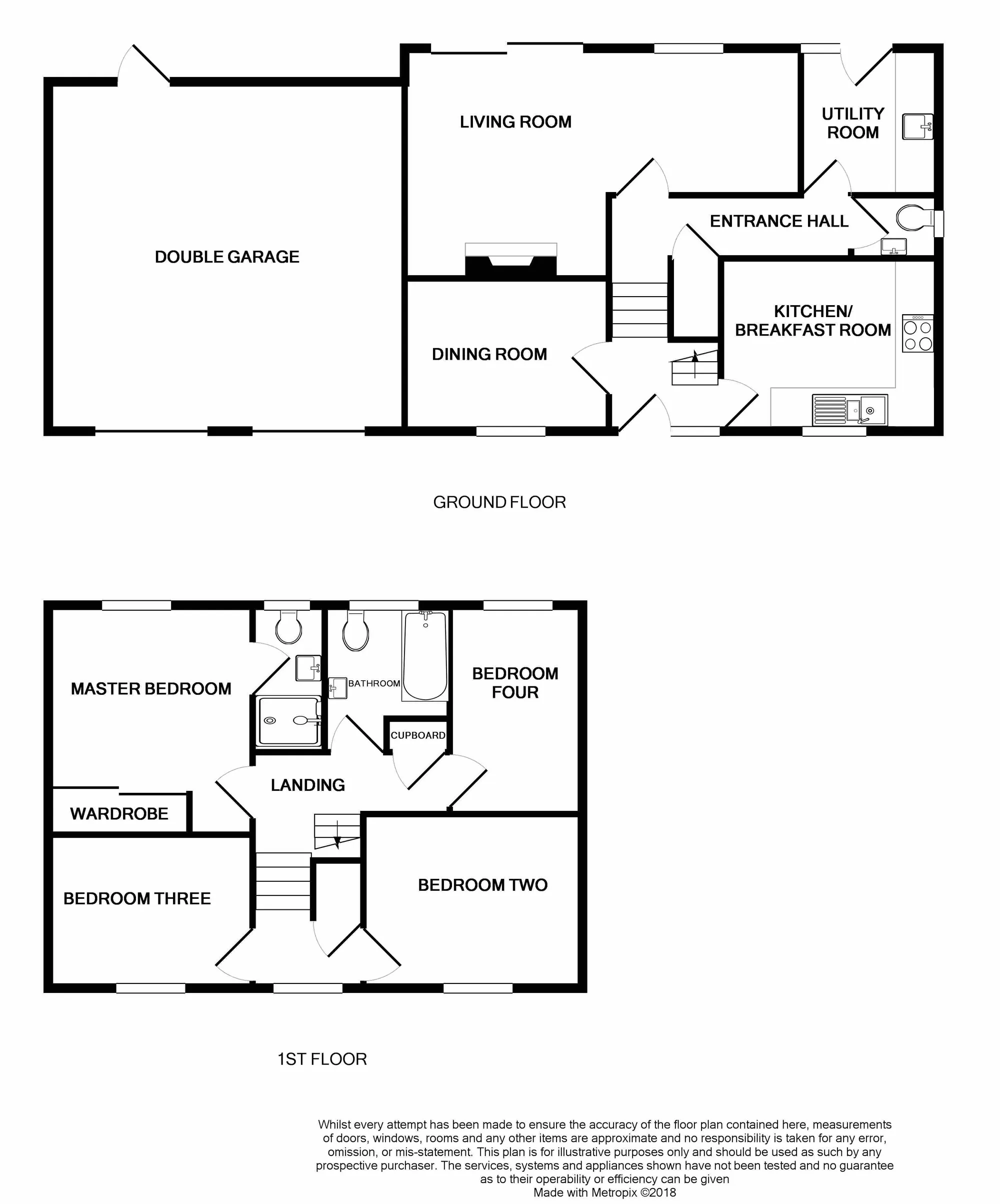 4 bed detached house to rent in Taylor Drive, Manningtree - Property Floorplan