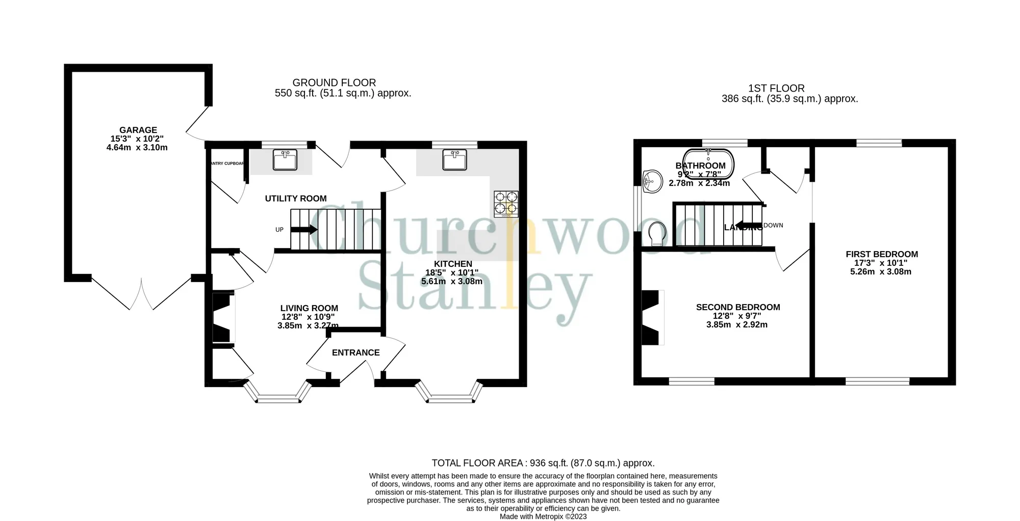 2 bed semi-detached house for sale in High Street, Colchester - Property Floorplan