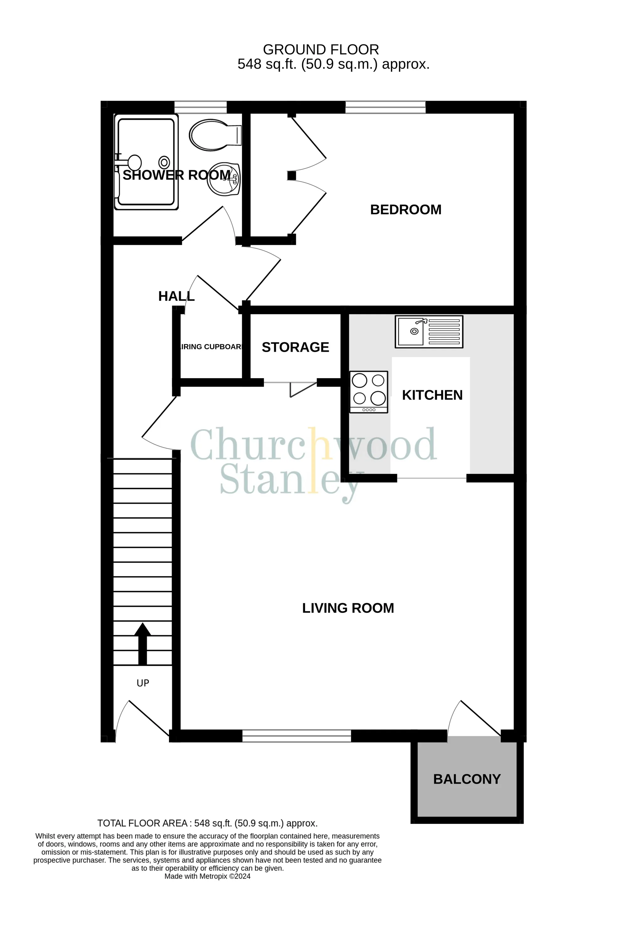 1 bed apartment for sale in South Street, Manningtree - Property Floorplan