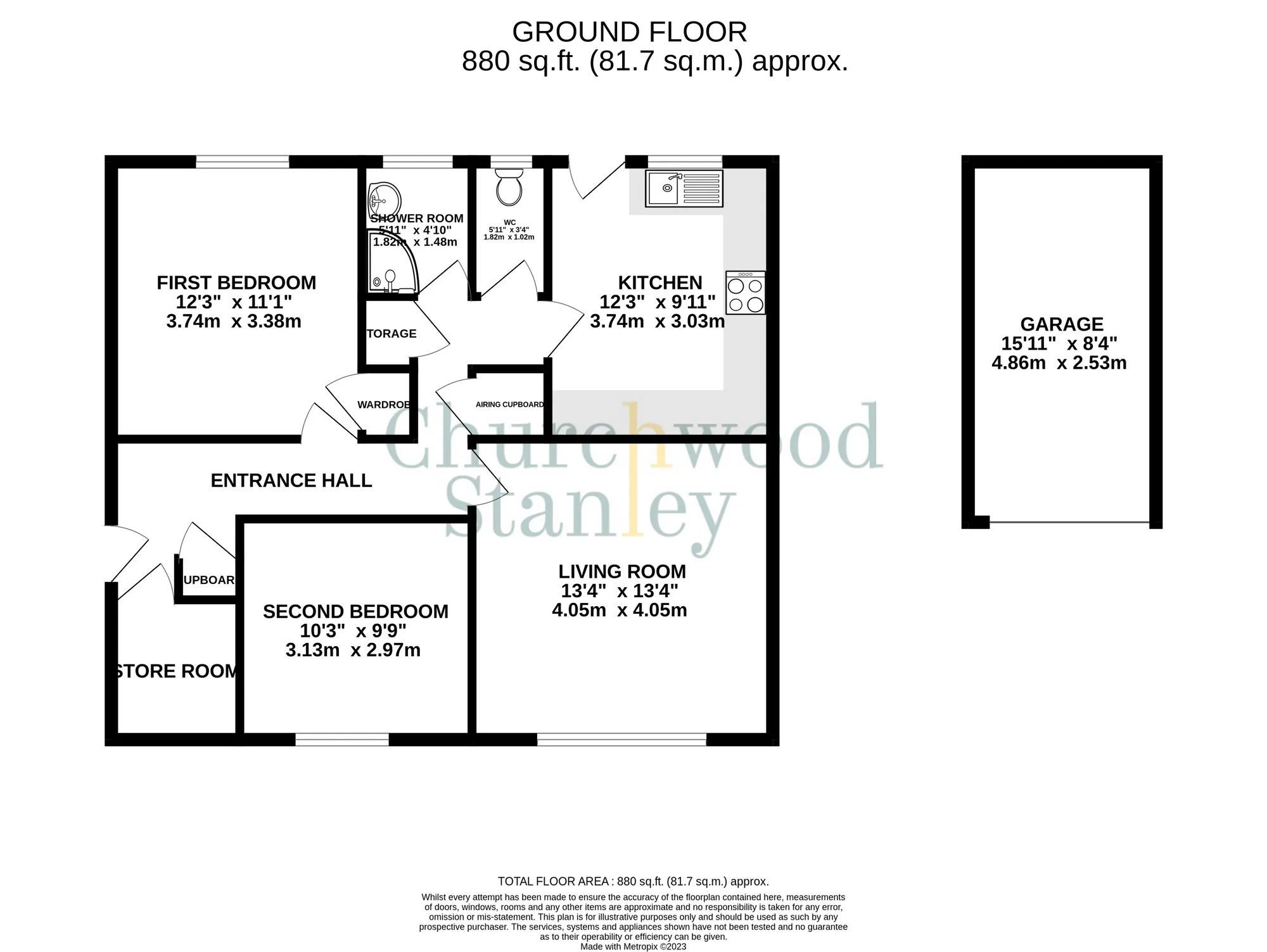 2 bed ground floor flat for sale in Colchester Road, Colchester - Property Floorplan