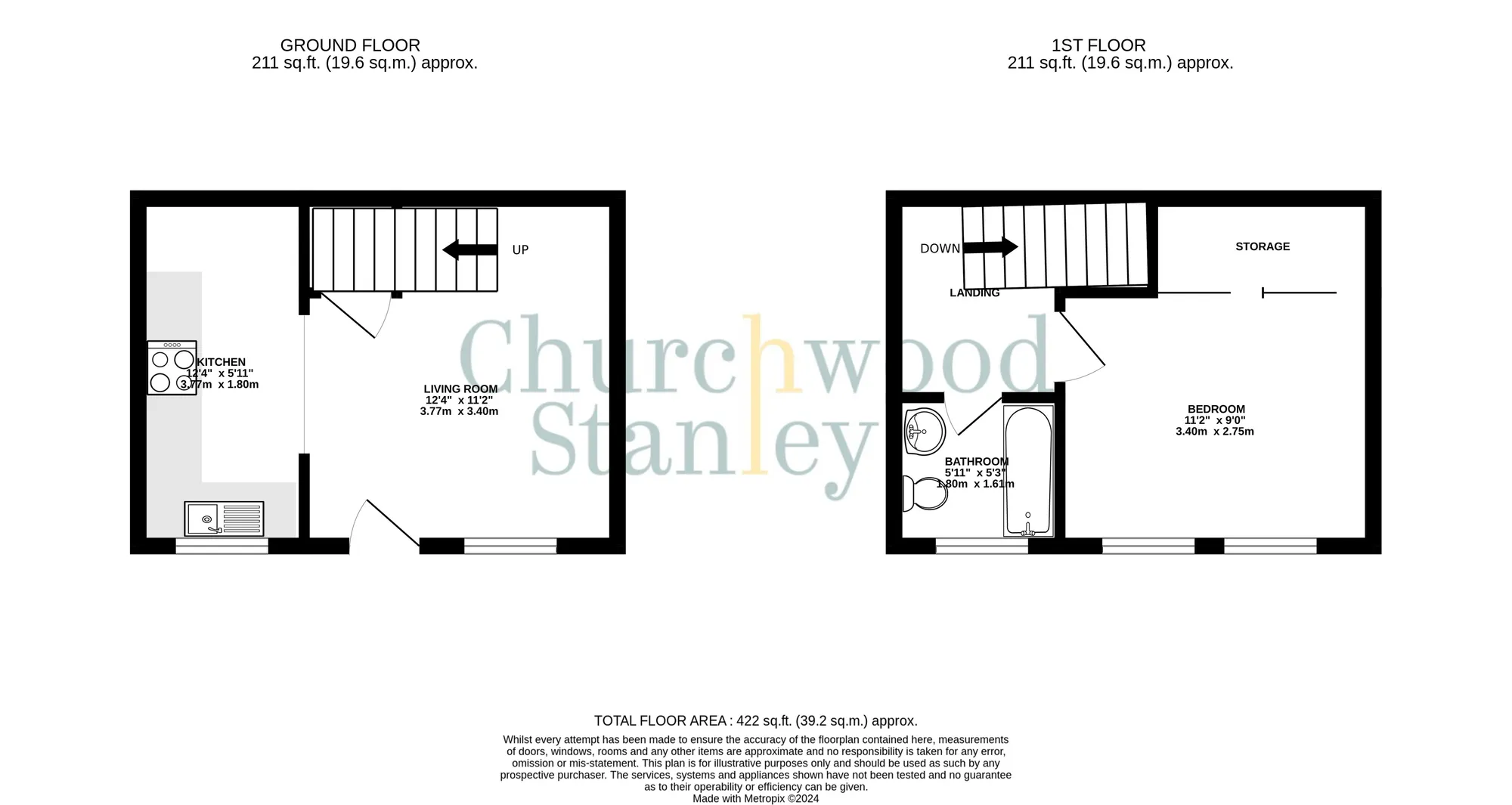 1 bed mid-terraced house for sale in Remercie Road, Manningtree - Property Floorplan