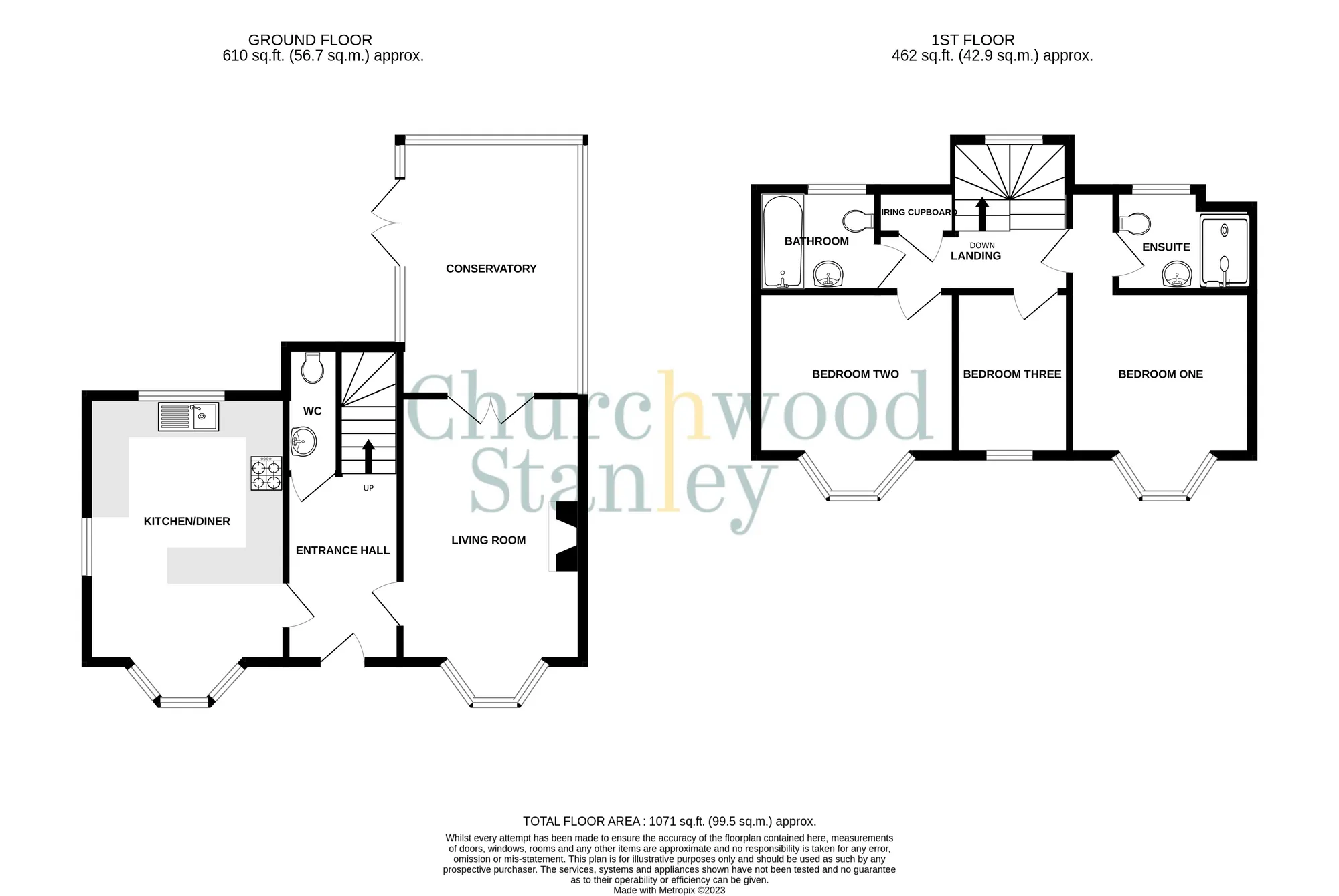 3 bed detached house to rent in Kiln Lane, Manningtree - Property Floorplan