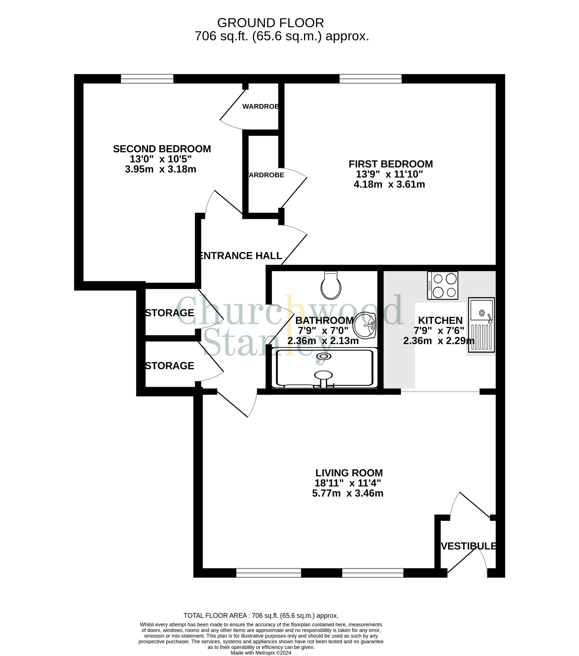 2 bed apartment for sale in South Street, Manningtree - Property Floorplan