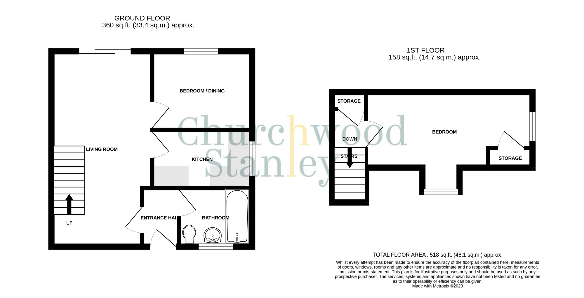 2 bed semi-detached house to rent in Blake Close, Manningtree - Property Floorplan