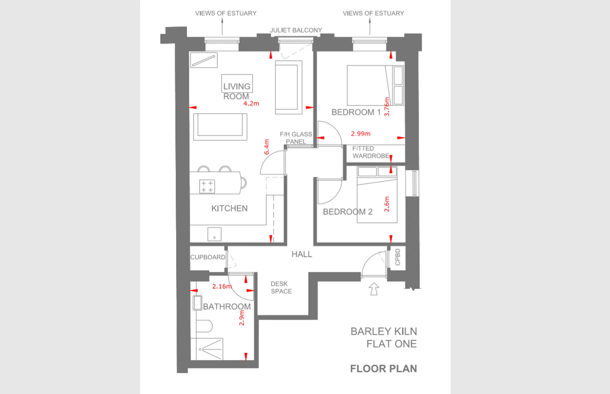 2 bed apartment to rent in High Street, Manningtree - Property Floorplan