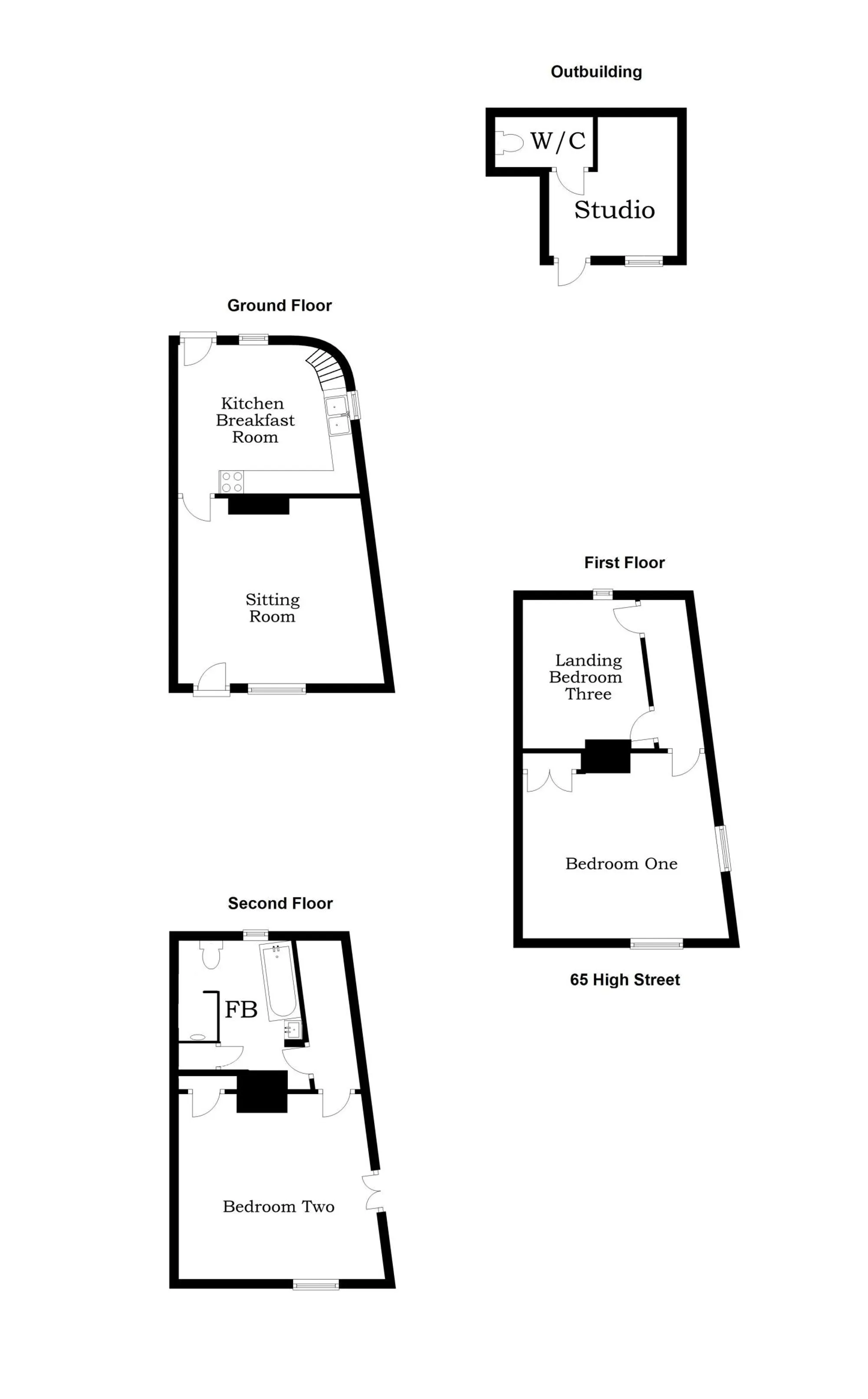 3 bed end of terrace house for sale in High Street, Manningtree - Property Floorplan