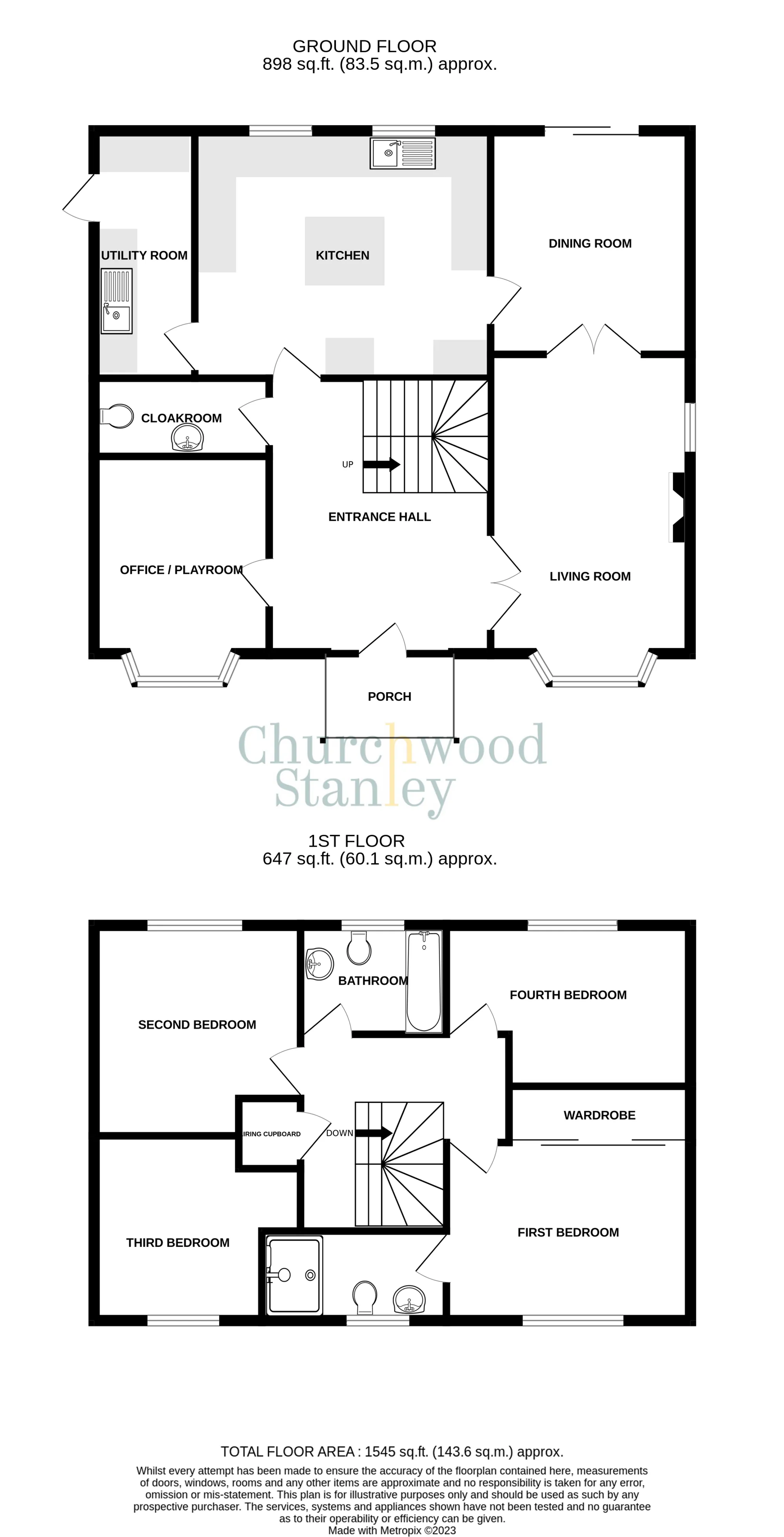 4 bed detached house for sale in Oakridge, Harwich - Property Floorplan