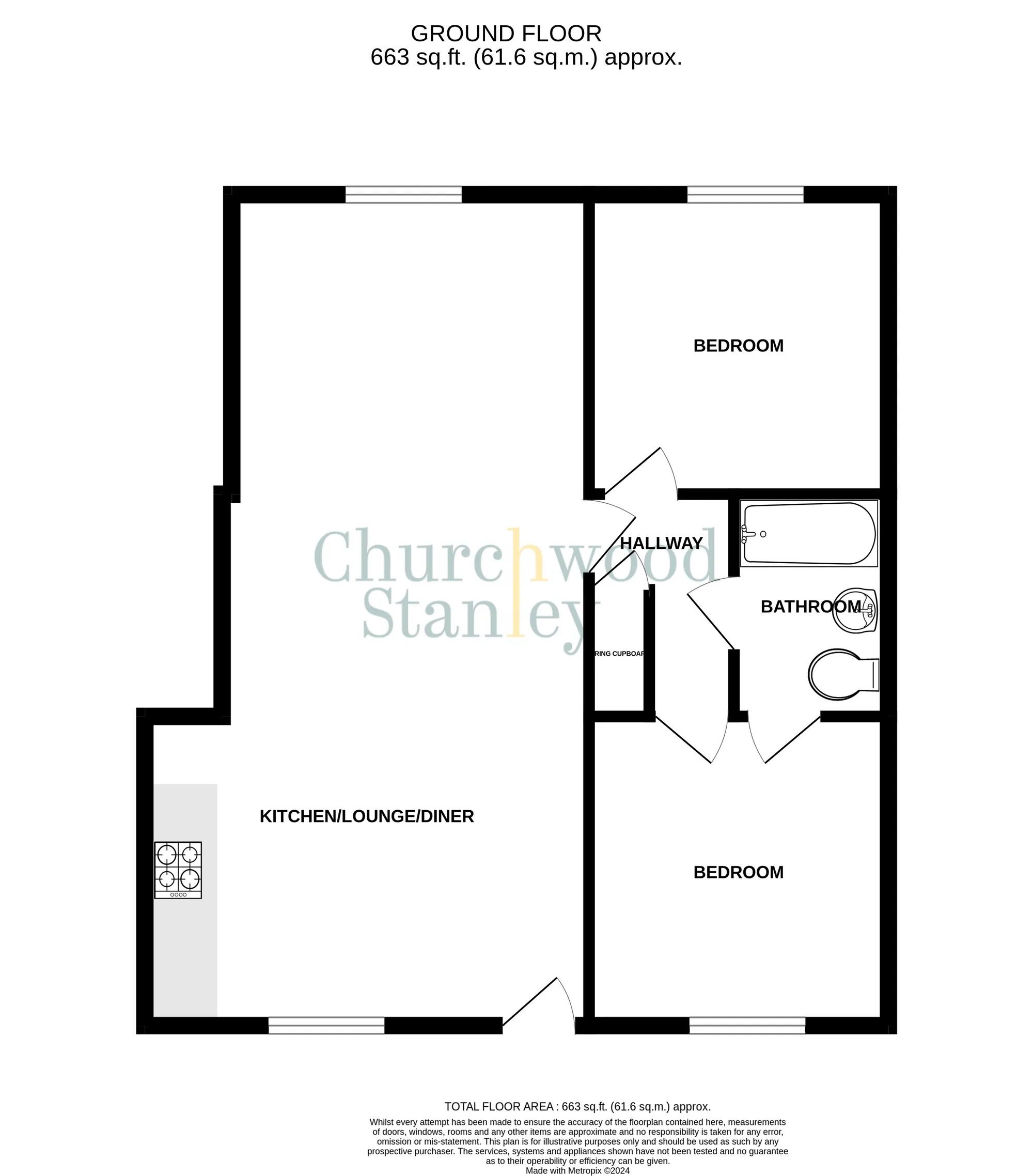 2 bed apartment for sale in Rouse Way, Colchester - Property Floorplan