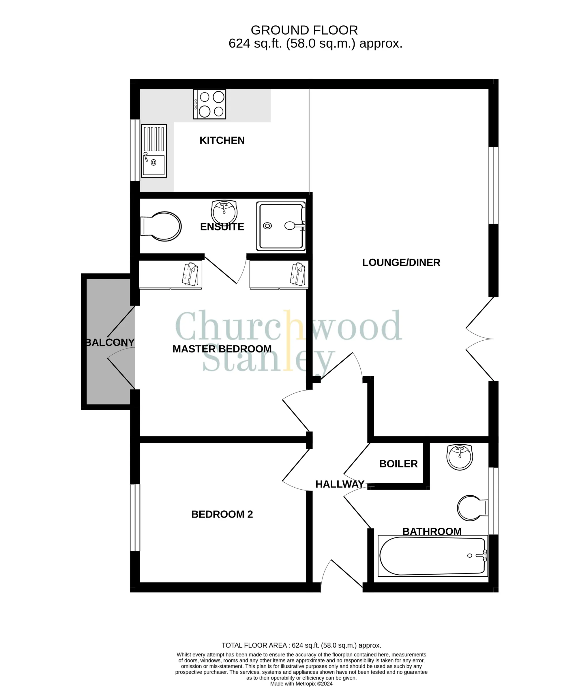 2 bed apartment for sale in Axial Drive, Colchester - Property Floorplan
