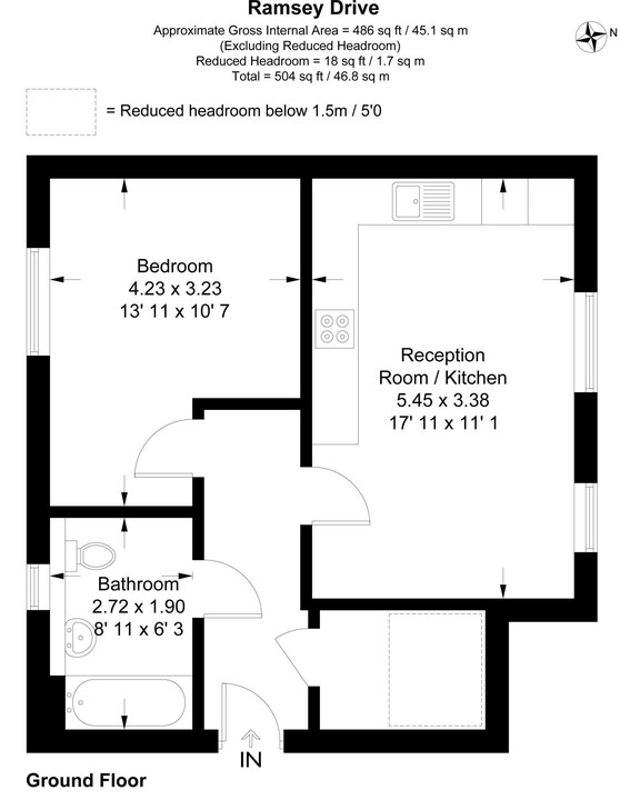 1 bed maisonette for sale in Ramsey Drive, Dunmow - Property floorplan