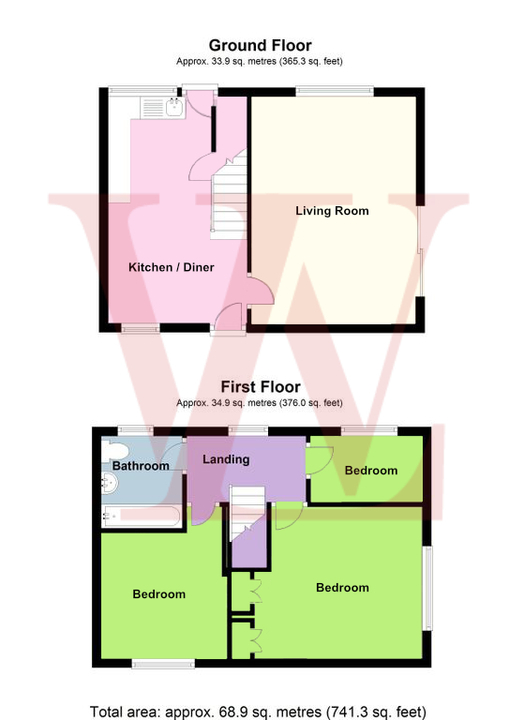 3 bed detached house for sale in De Mandeville Road, Bishop's Stortford - Property floorplan