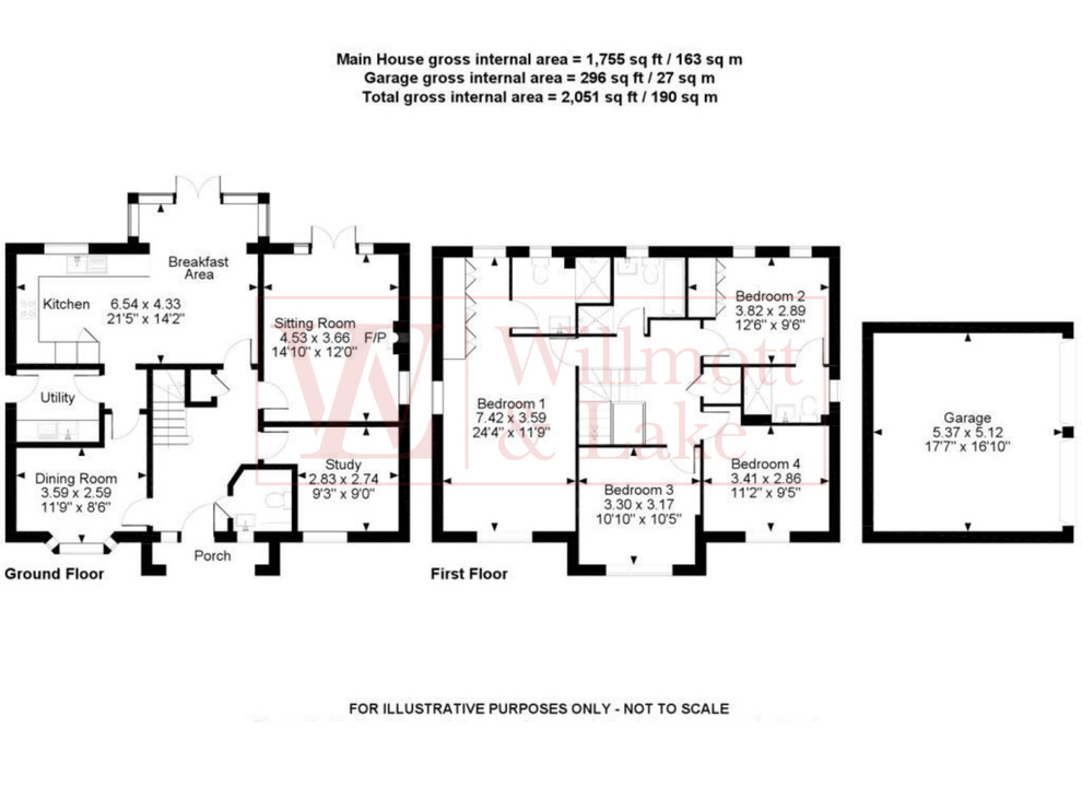 4 bed detached house for sale in Cawbeck Road, Little Canfield, Dunmow, Essex - Property floorplan