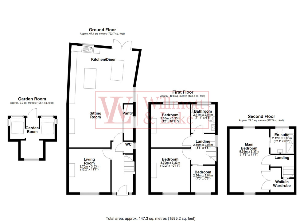 4 bed semi-detached house for sale in Thorley Park Road, Bishop's Stortford - Property floorplan