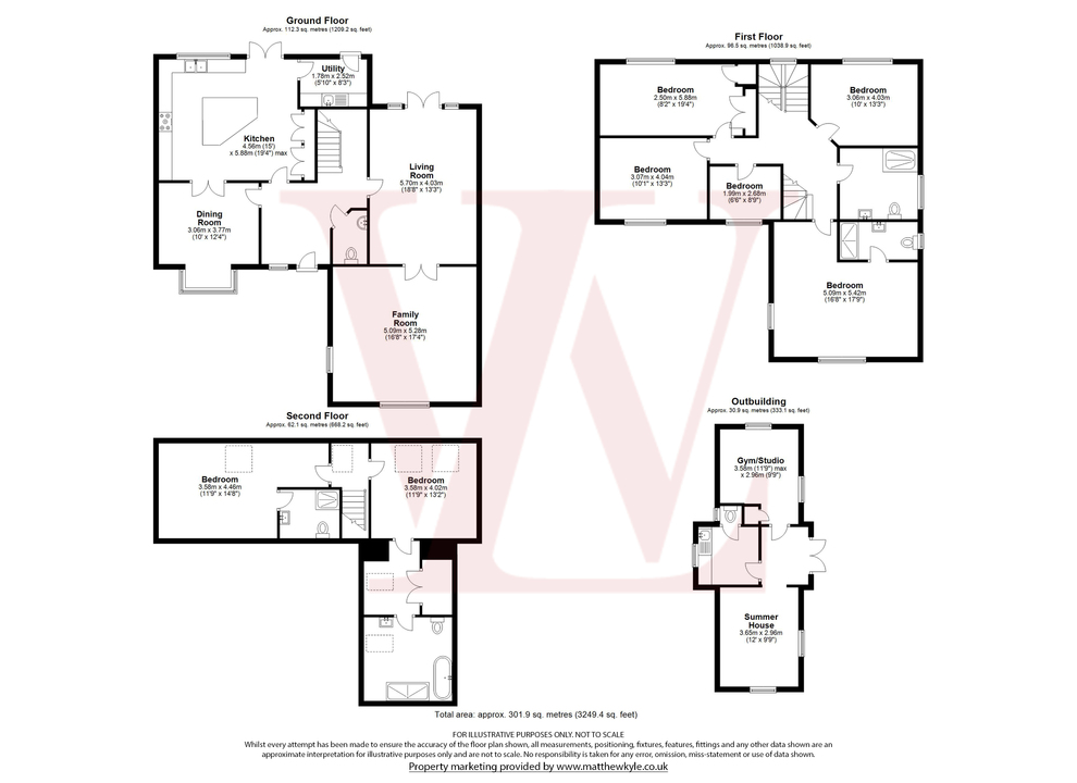 6 bed detached house for sale in Lower Road, Bishop's Stortford - Property floorplan