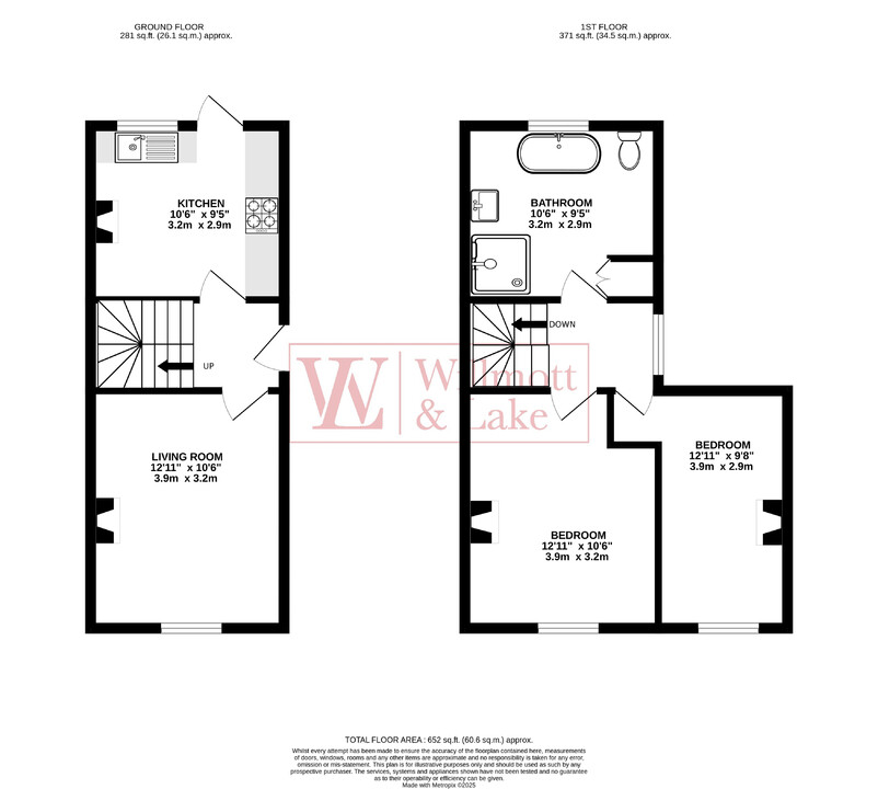 2 bed cottage for sale in Fore Street, Harlow - Property floorplan