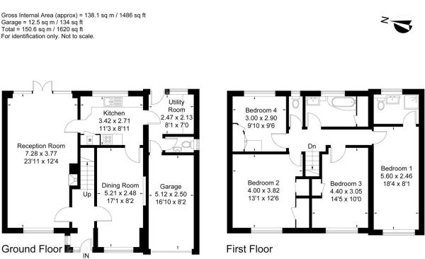 4 bed detached house for sale in Broads Green, Great Waltham, Chelmsford, Essex - Property floorplan