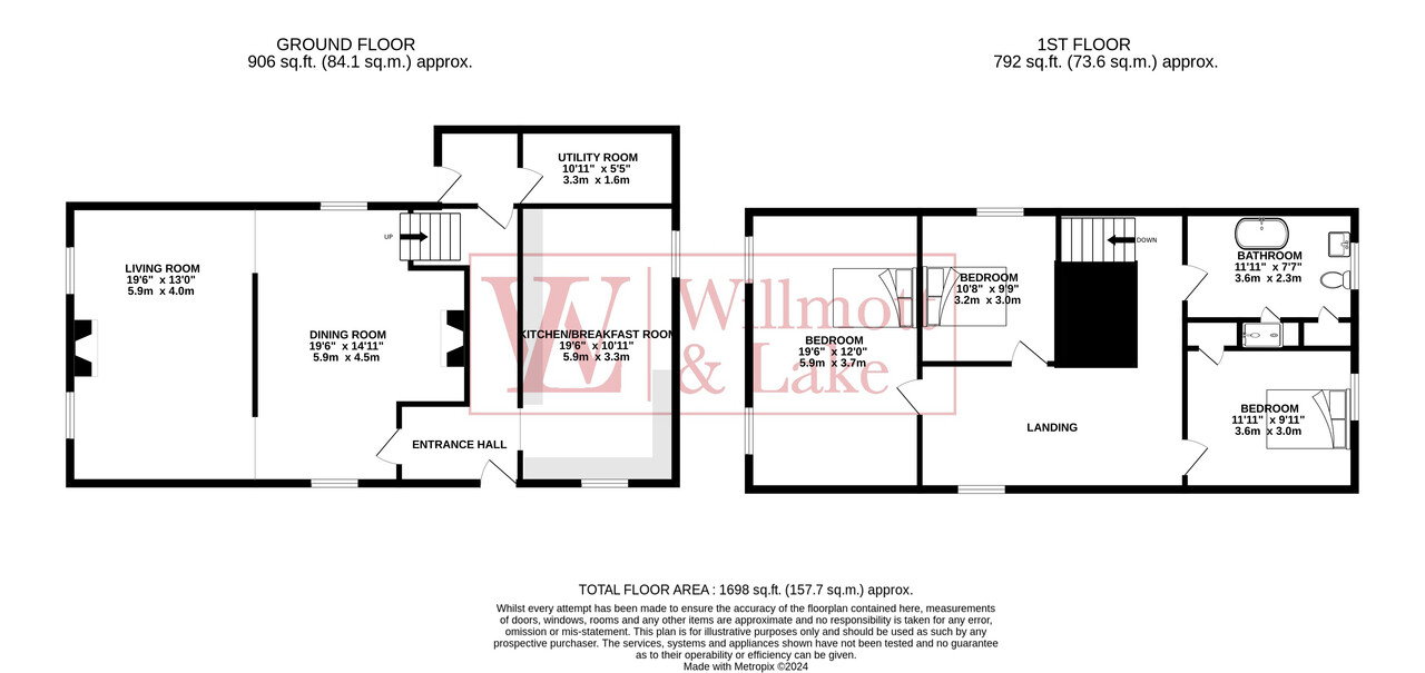 Detached house to rent in Green Tye, Much Hadham - Property floorplan