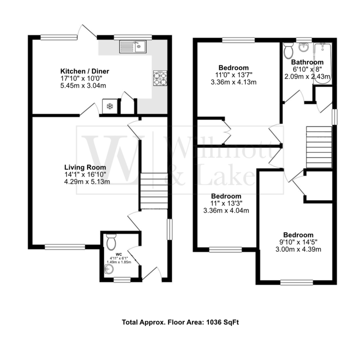 3 bed semi-detached house for sale in Childs Lane, Stansted - Property floorplan