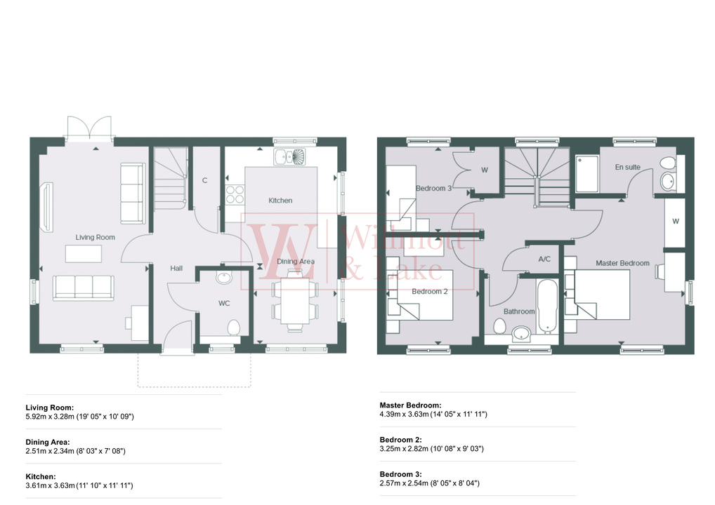 3 bed detached house to rent in Turner Close, Elsenham, Bishop's Stortford, Hertfordshire - Property floorplan