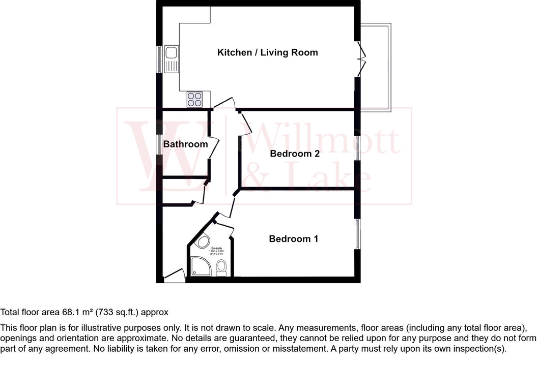2 bed apartment to rent in Newland Avenue, Bishop's Stortford, Hertfordshire - Property floorplan