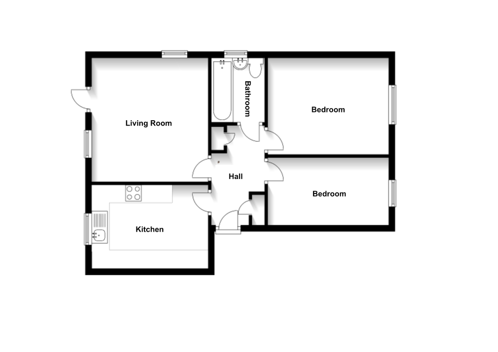 2 bed apartment for sale in Waytemore Road, Bishop's Stortford - Property floorplan