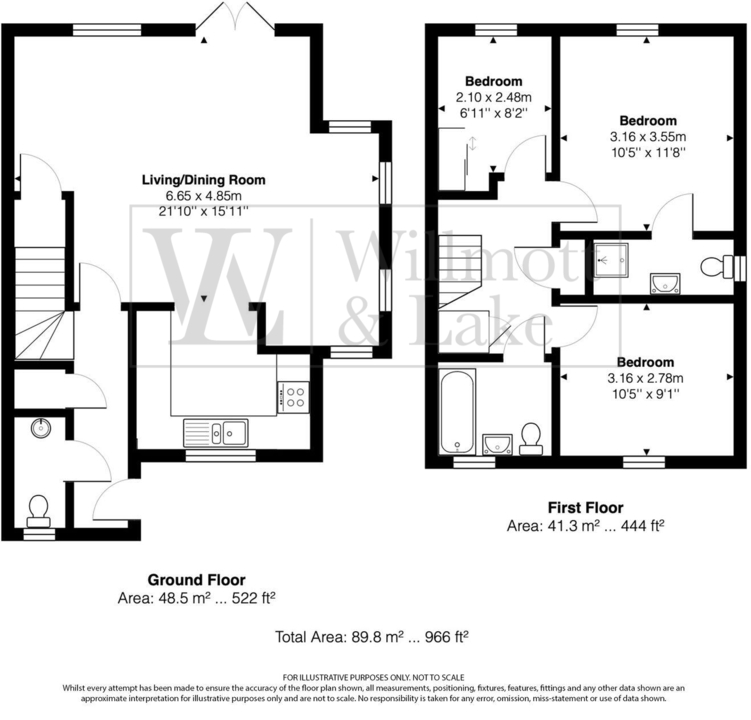 End of terrace house for sale in Cambridge Road, Ware - Property floorplan