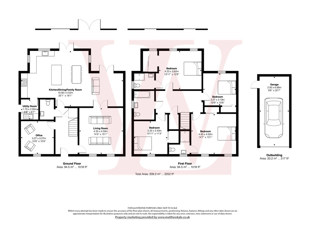 4 bed detached house for sale in Sabre Close, Felsted - Property floorplan