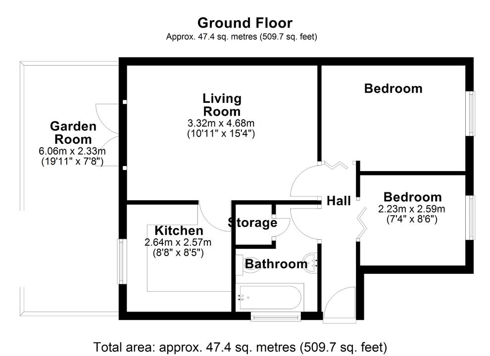 2 bed maisonette for sale in Goodwin Stile, Bishop's Stortford - Property floorplan