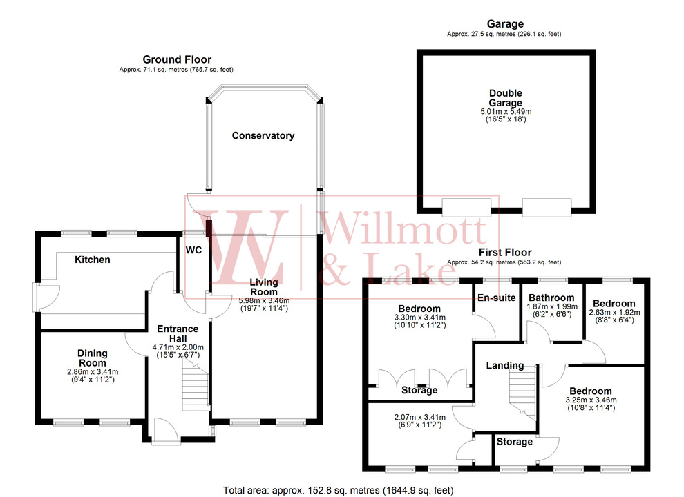 4 bed detached house to rent in Meadowsweet Close, Bishop's Stortford - Property floorplan