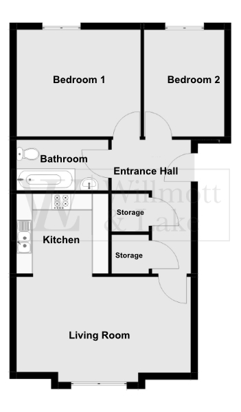 2 bed apartment to rent in Red Lion Court, Bishop's Stortford, Hertfordshire - Property floorplan