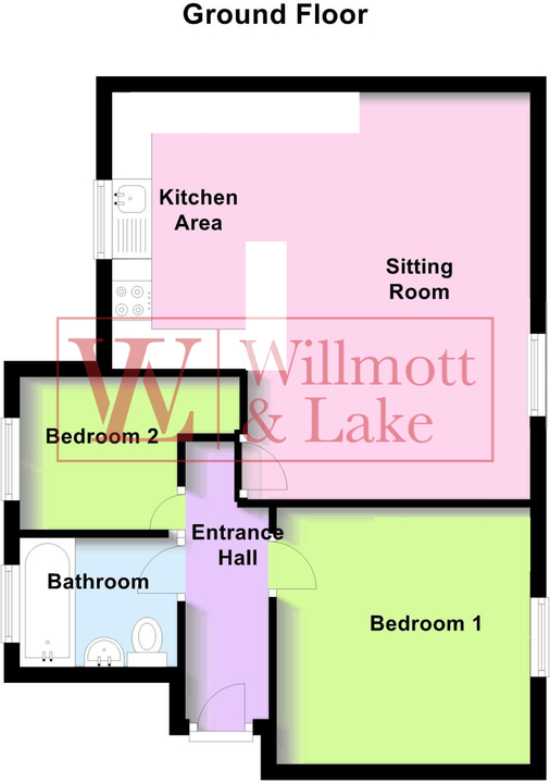 2 bed apartment for sale in Archer Place, Bishop's Stortford - Property floorplan