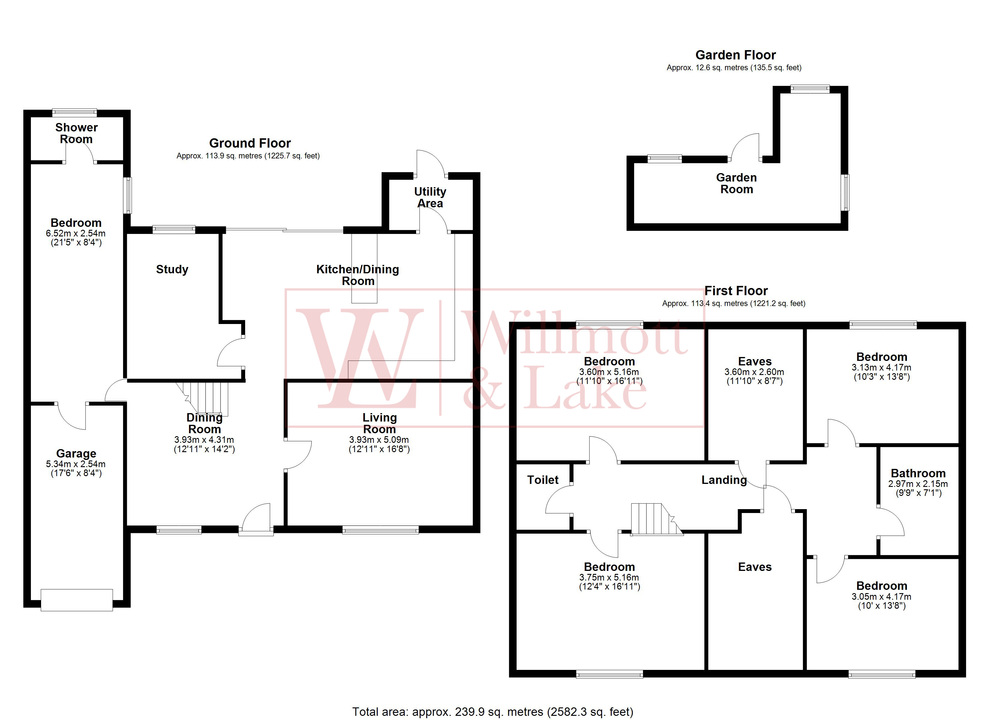 5 bed link detached house for sale in Morning Side, Cannons Lane, Hatfield Broad Oak, Bishop's Stortford, Hertfordshire - Property floorplan