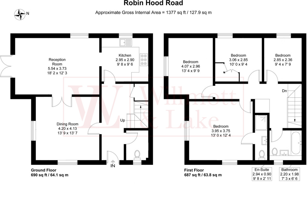 4 bed semi-detached house for sale in Major Oak, Robin Hood Road, Elsenham, Bishop's Stortford, Hertfordshire - Property floorplan