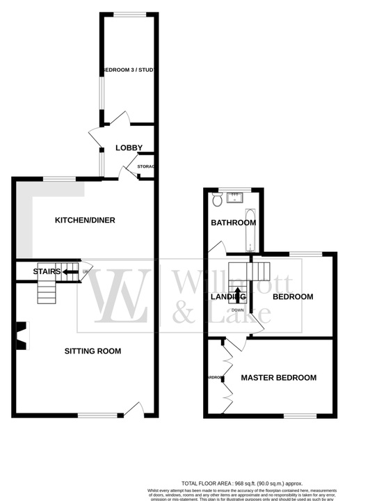 3 bed cottage for sale in The Endway, Dunmow - Property floorplan