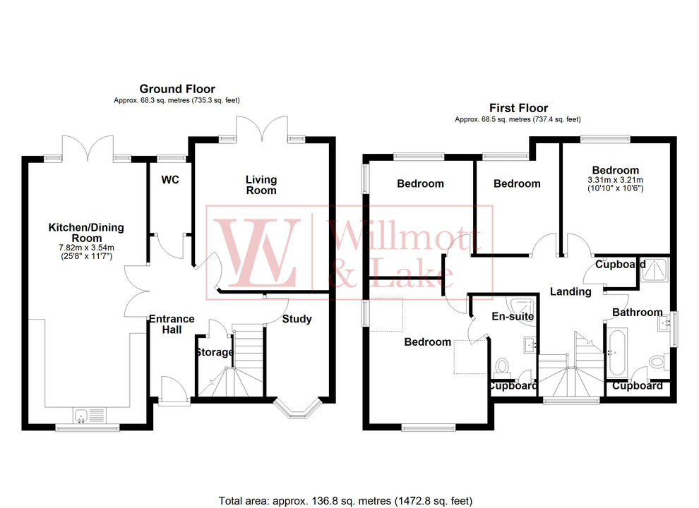 4 bed detached house for sale in Dunmow Road, Bishop's Stortford - Property floorplan