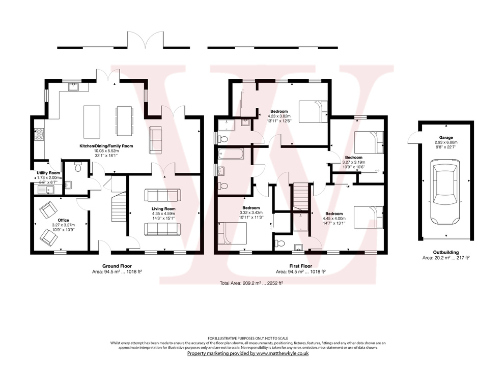 4 bed detached house for sale in Sabre Close, Felsted - Property floorplan