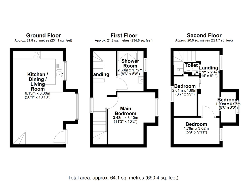 4 bed terraced house for sale in Bakers Court, Hockerill Street, Bishop's Stortford, Hertfordshire - Property floorplan