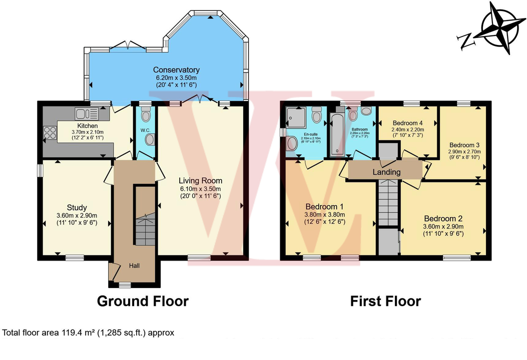 4 bed detached house for sale in Little Hallingbury, Bishop's Stortford - Property floorplan