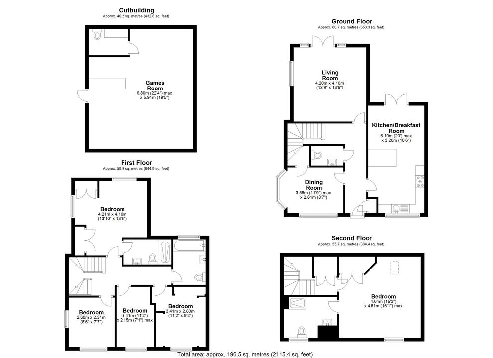 5 bed detached house for sale in Hills Drive, Saffron Walden - Property floorplan