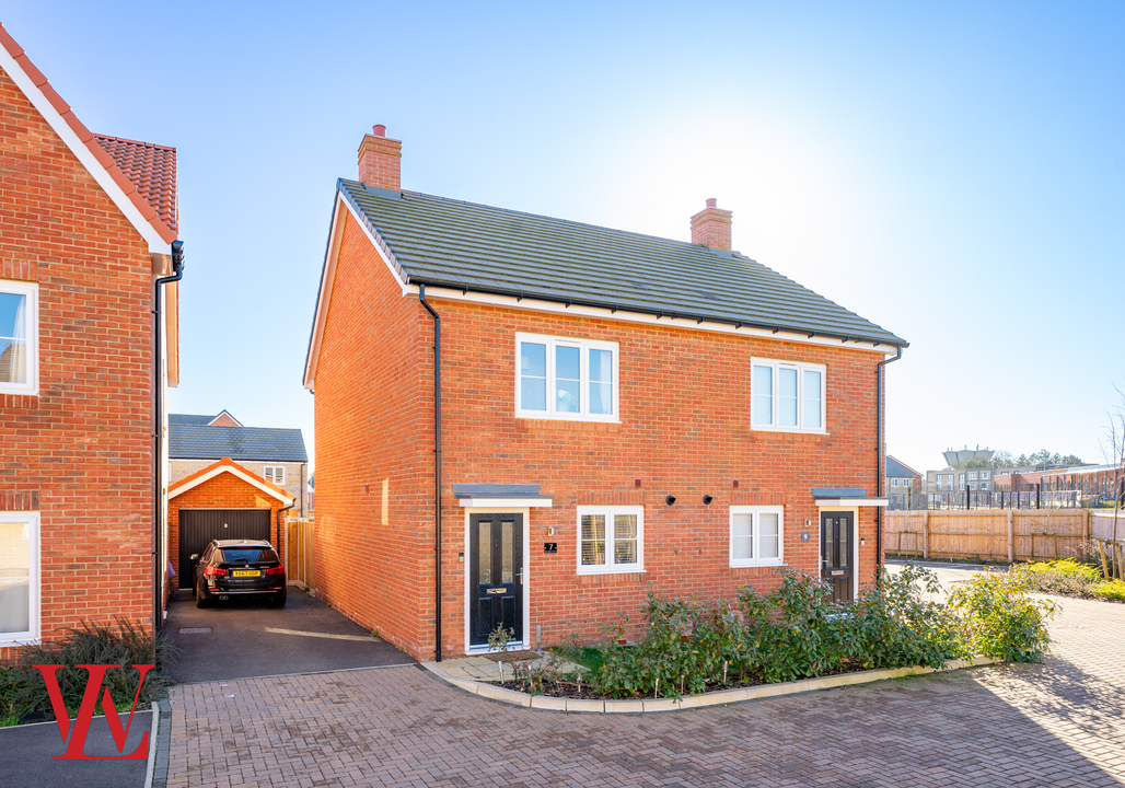 2 bed semi-detached house for sale in Searle Way, Bishop's Stortford  - Property Image 1