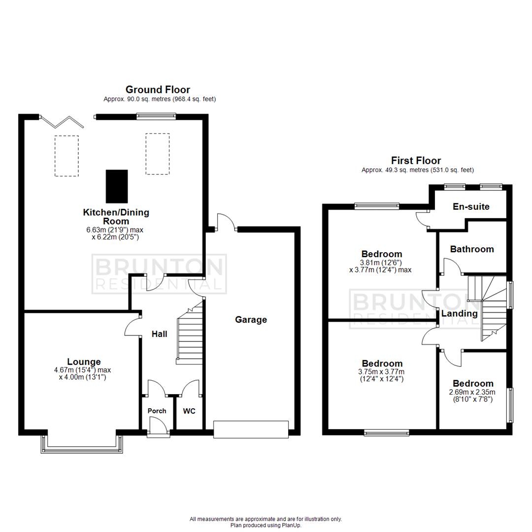 3 bed semi-detached house for sale in Polwarth Road, Newcastle Upon Tyne - Property Floorplan