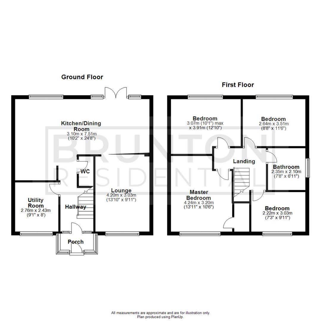 4 bed semi-detached house for sale in Oswin Court, Newcastle Upon Tyne - Property Floorplan