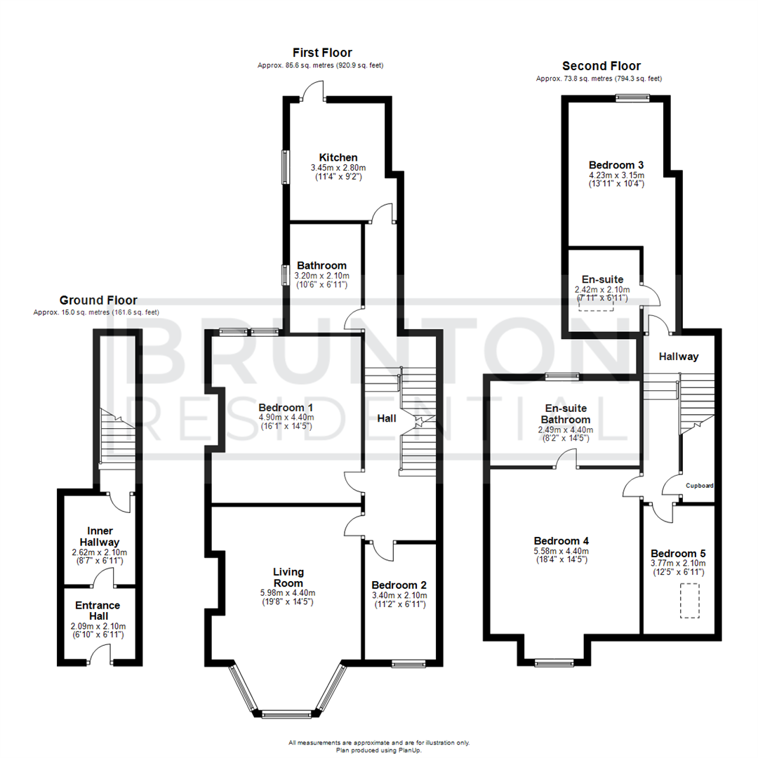 5 bed maisonette for sale in Highbury, Jesmond - Property Floorplan