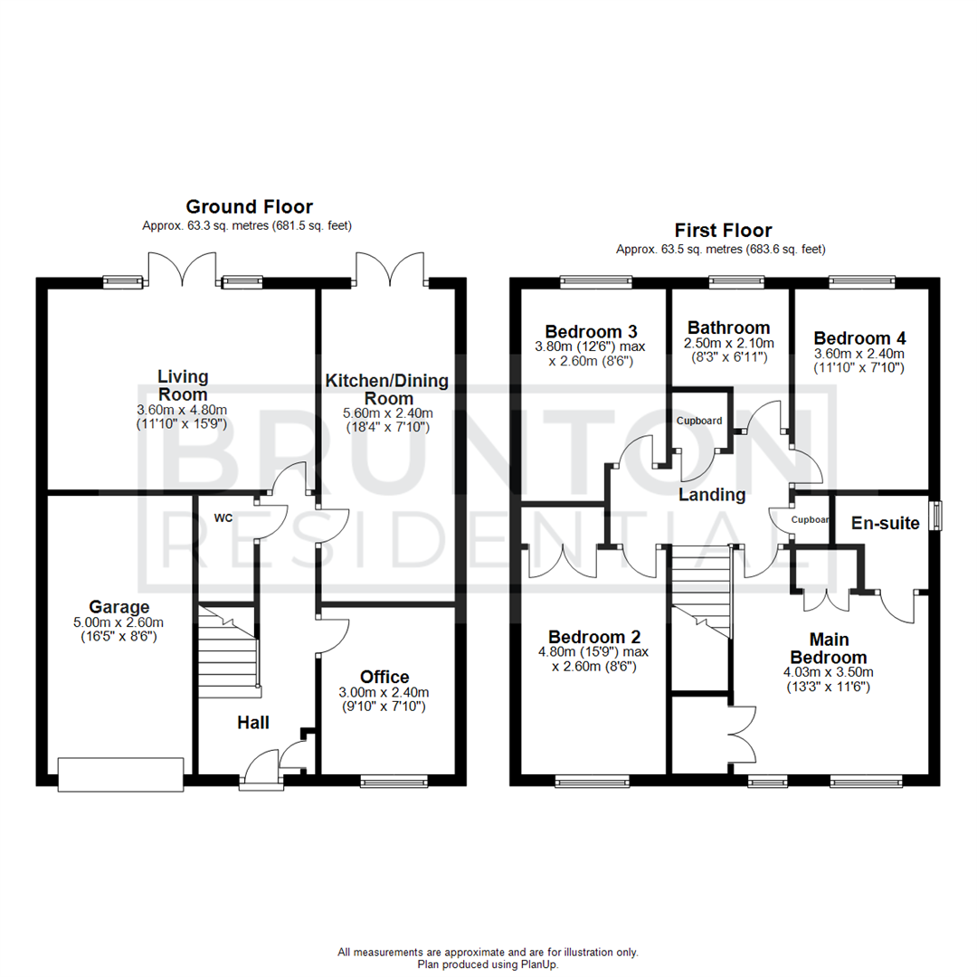 4 bed detached house to rent in Speckledwood Way, Great Park - Property Floorplan